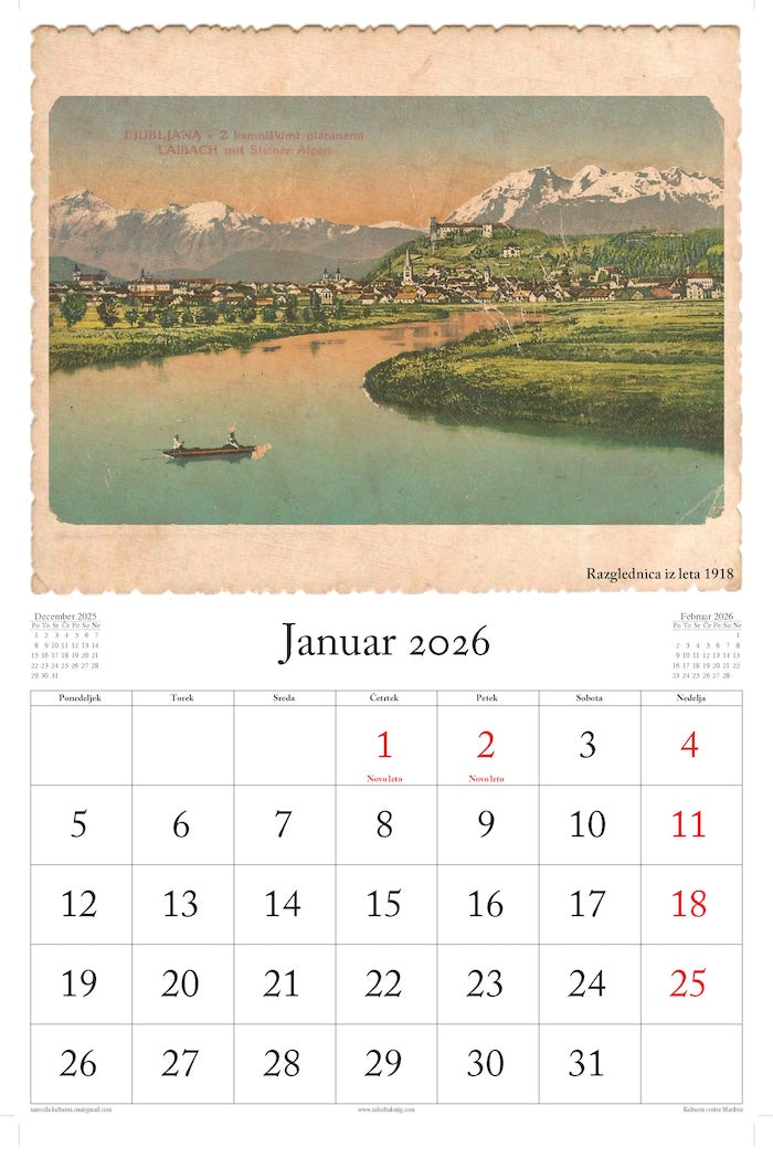 Koledar 2026: Ljubljana