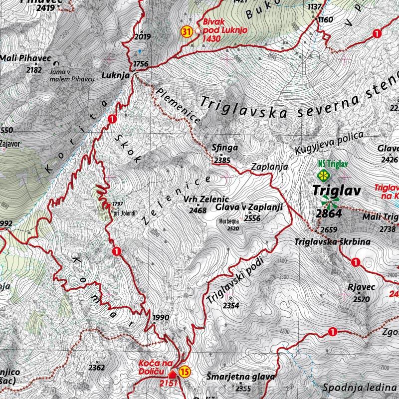 Triglav - 1 : 25 000 (planinska karta)