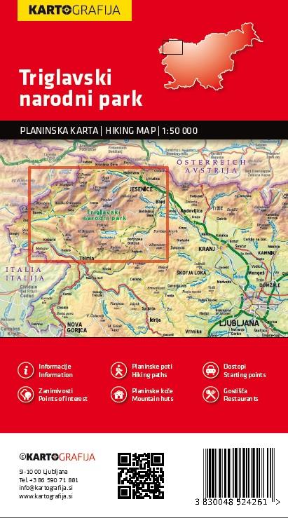 Triglavski narodni park - 1 : 50 000 (planinska karta)