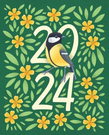 Stenski koledar Igrive ptice 2024