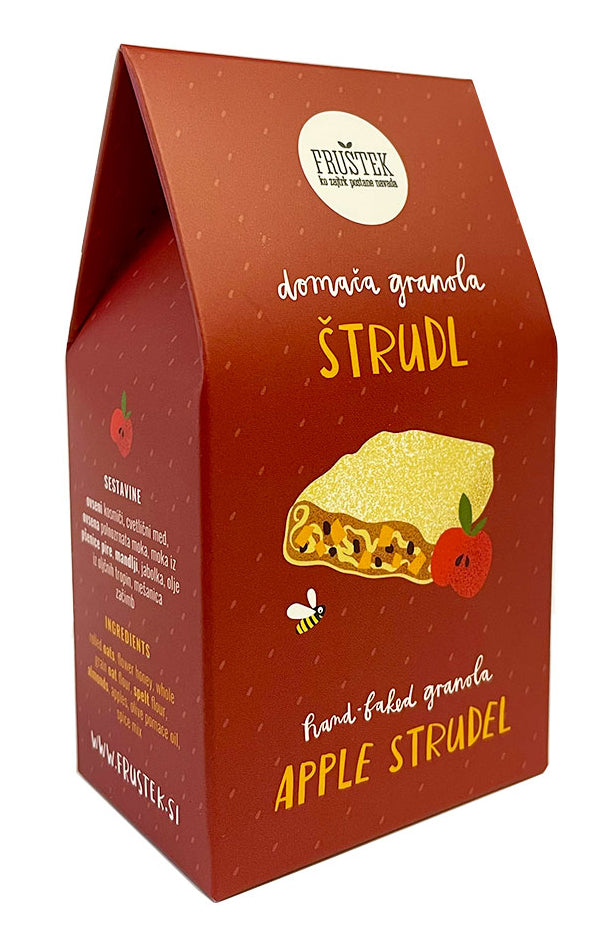 Granola Fruštek ŠTRUDL, mini, 80g, v škatlici