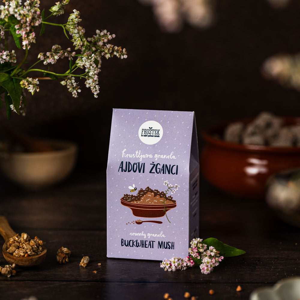 Granola Fruštek AJDOVI ŽGANCI, mini, 80g, v škatlici