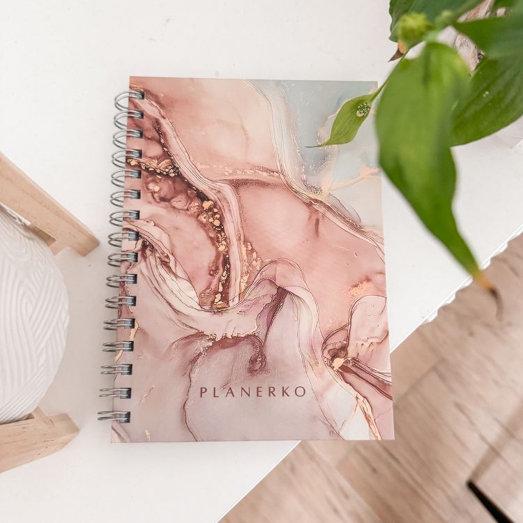 Rokovnik Planerko, roza marble