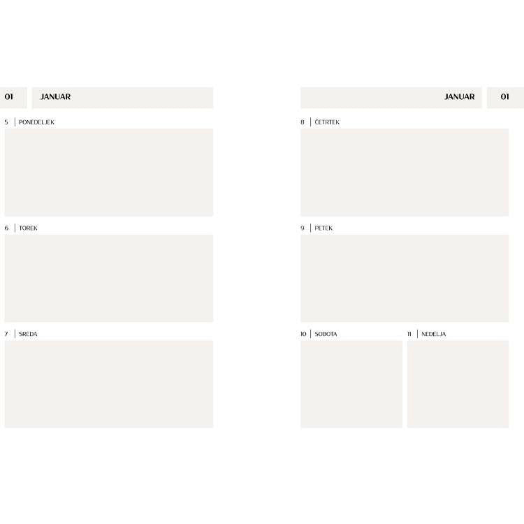 Letni planer 2026, Infinite turquoise