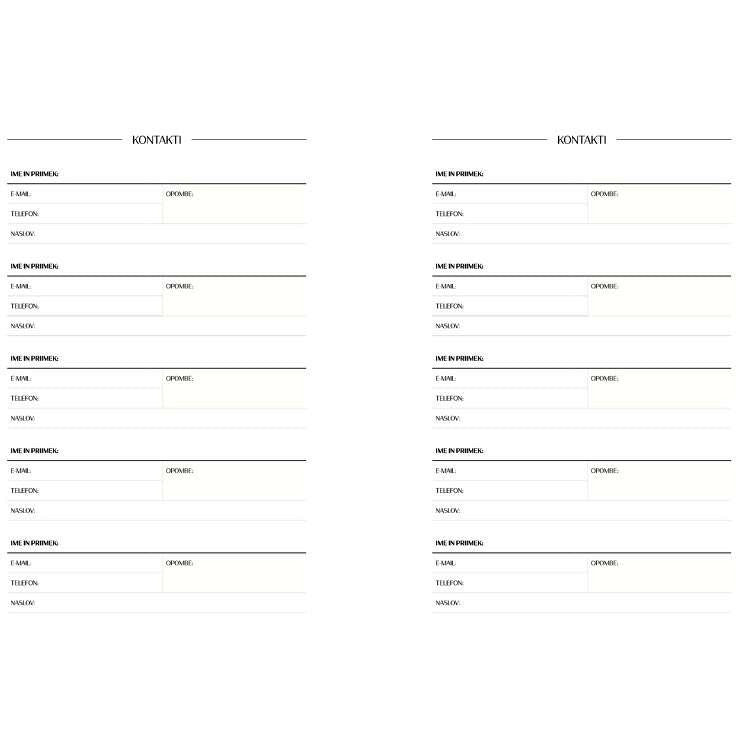 Letni planer 2026, Infinite turquoise