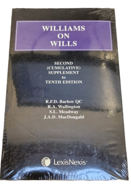 WILLIAMS ON WILLS 2ND SUPP TO 10TH EDITI
