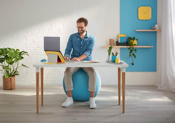 Žoga za sedenje Leitz Ergo Cosy Active, modra