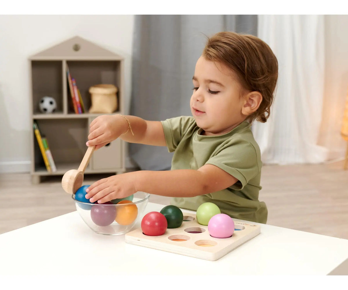 Montessori igra sortiranja kroglic – Eichhorn