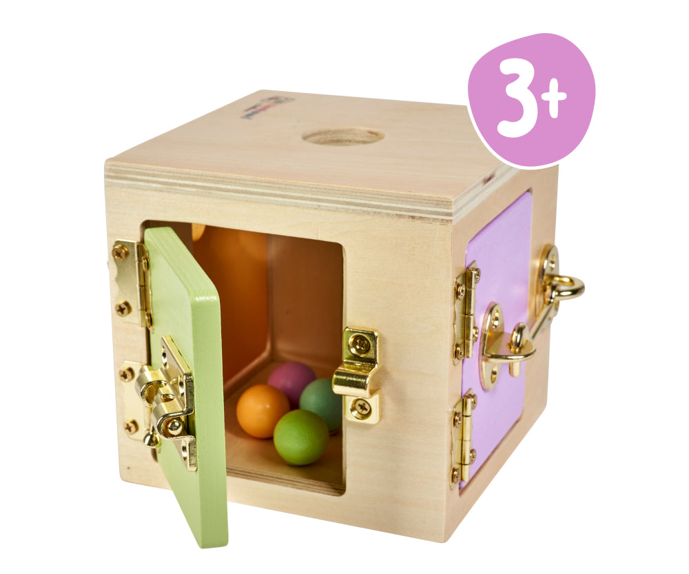Montessori kocka z ključavnicami – Eichhorn