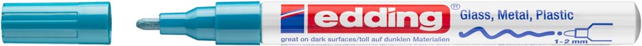 Marker Edding E-751 1-2 mm, svetlo moder
