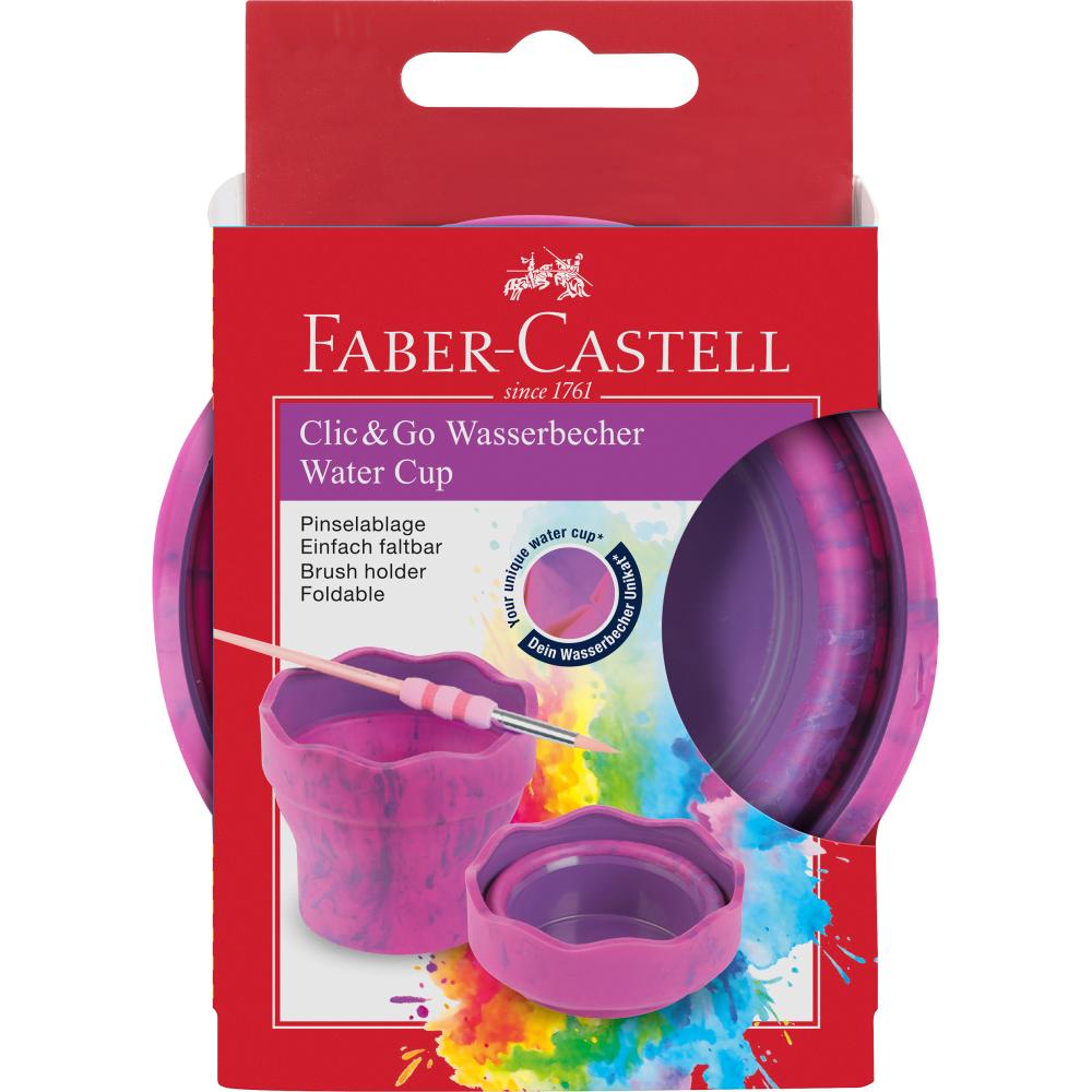 Zložljiv lonček za vodo Faber-Castell, marmoriran-pink