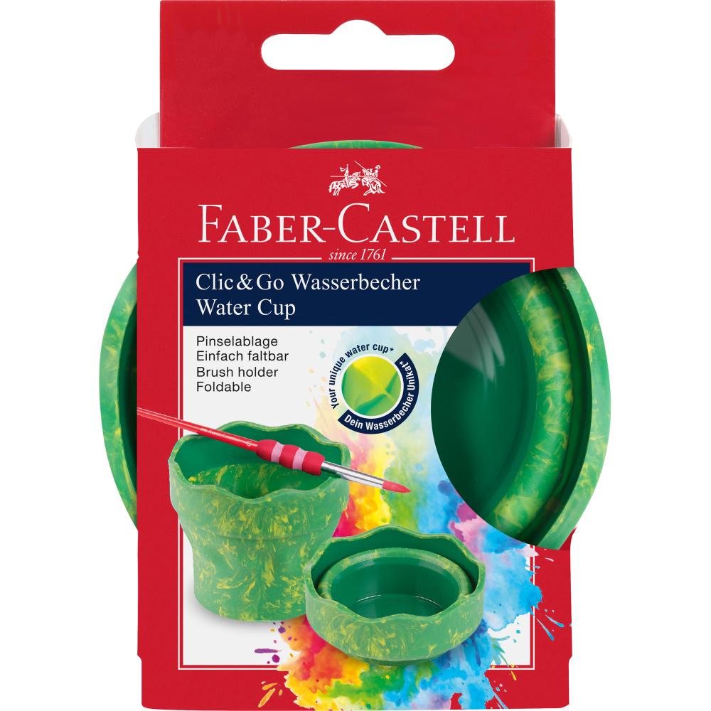 Zložljiv lonček za vodo Faber-Castell, marmoriran-zelen
