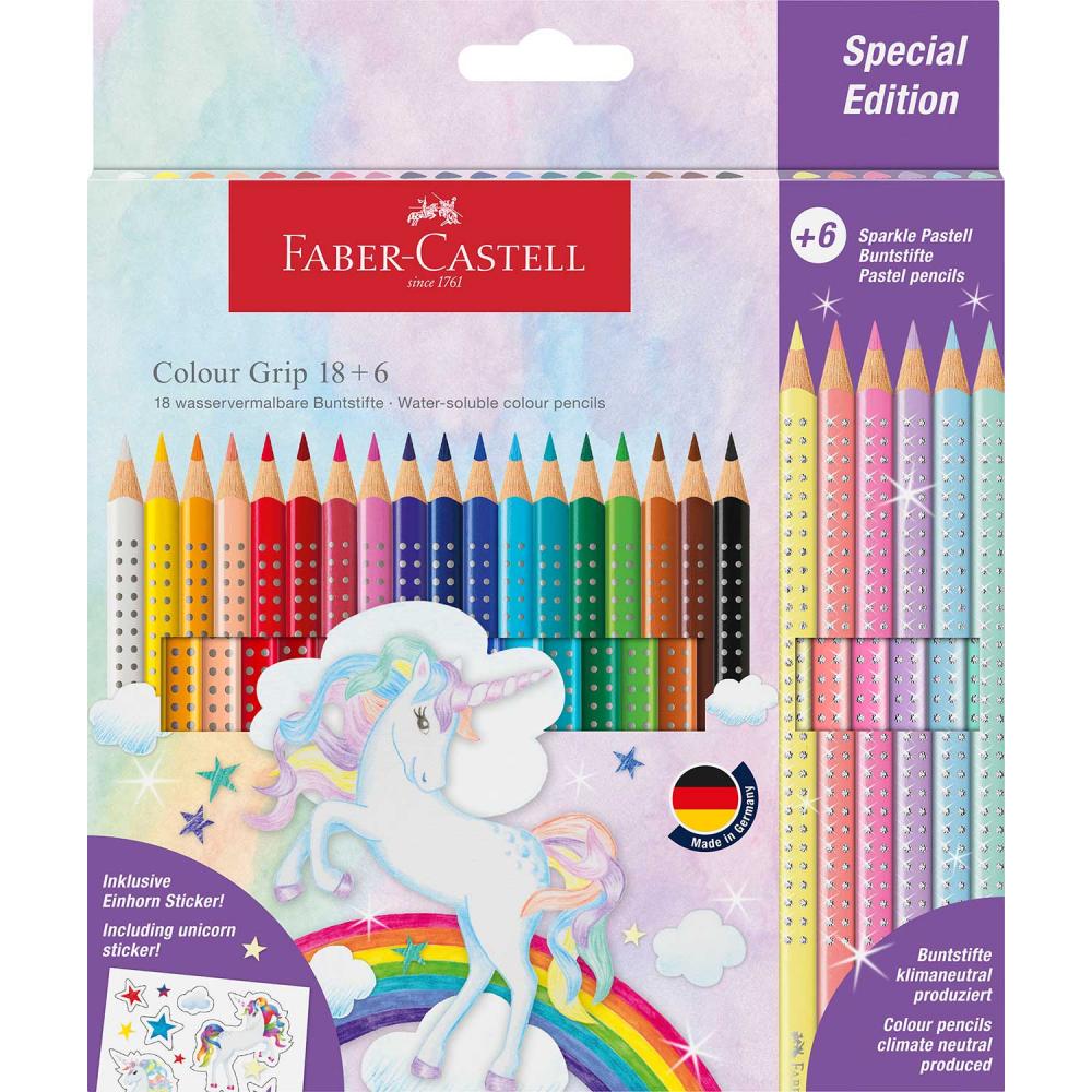 Barvice Faber-Castell Grip Unicorn, 18+6/1