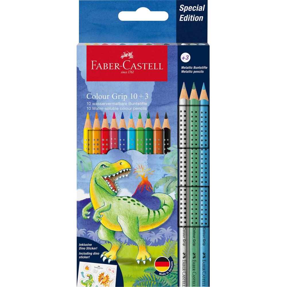 Barvice Faber-Castell Grip Dino, 10+3/1