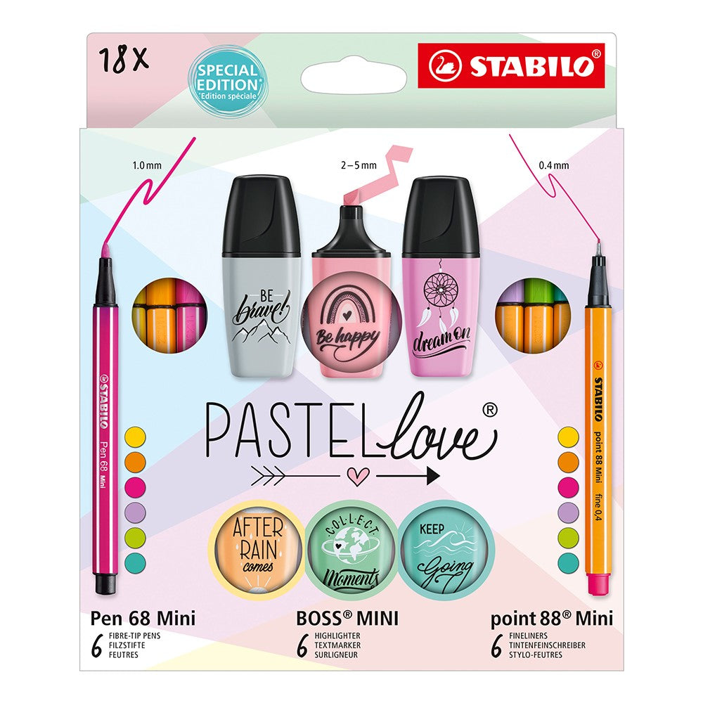 SET STABILO 77/5-8 PASTEL MINI (66+68+BOSS) 18/1