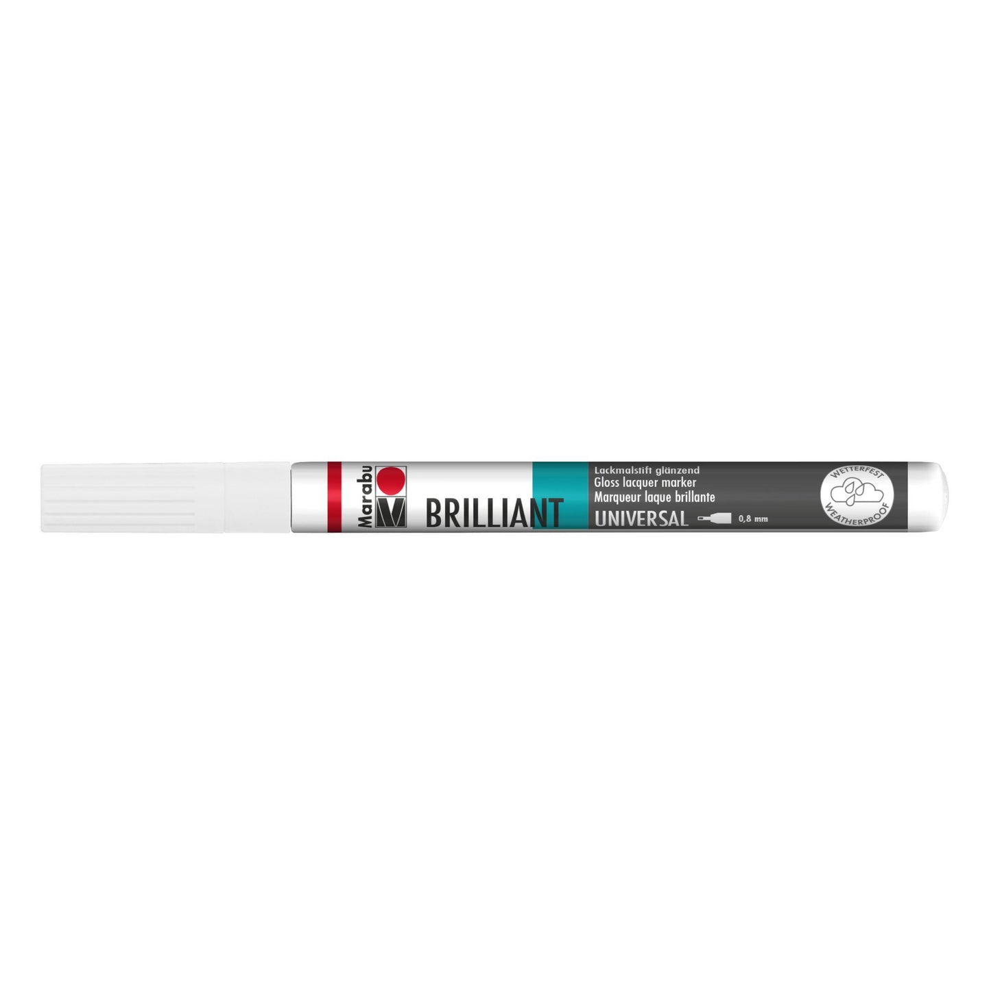 Marker Marabu Brilliant painter, bela 070, 0,8 mm