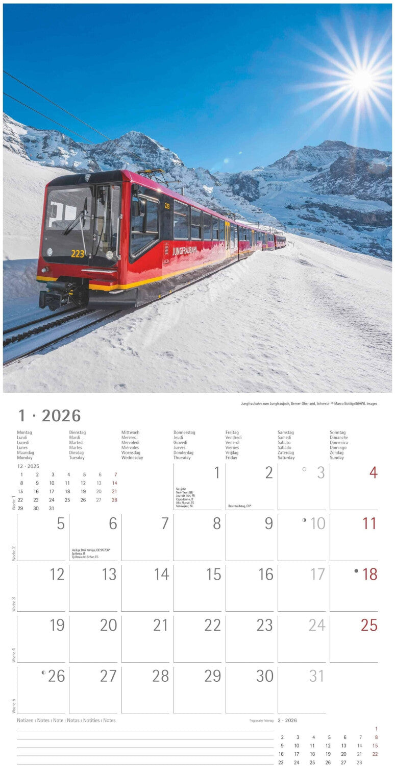 Koledar STEAM ENGINES 2026, 30x30 cm