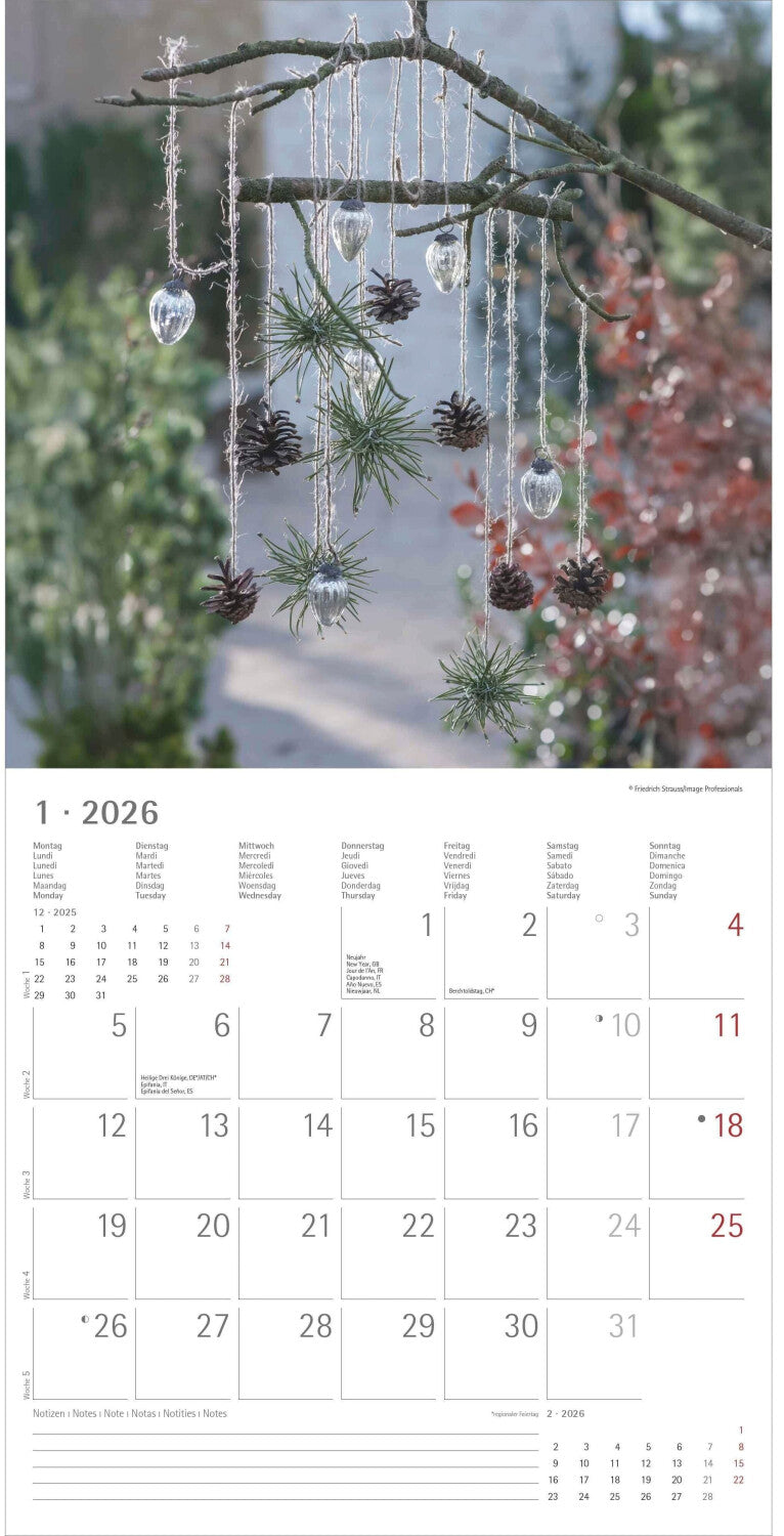 Koledar GARDEN & DECORATION 2026, 30x30 cm