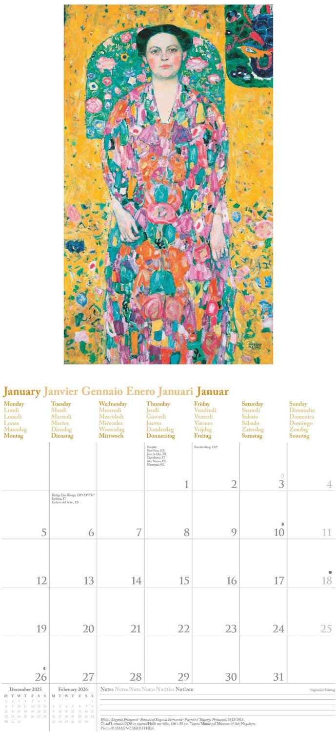 Koledar GUSTAV KLIMT 2026, 30x30 cm