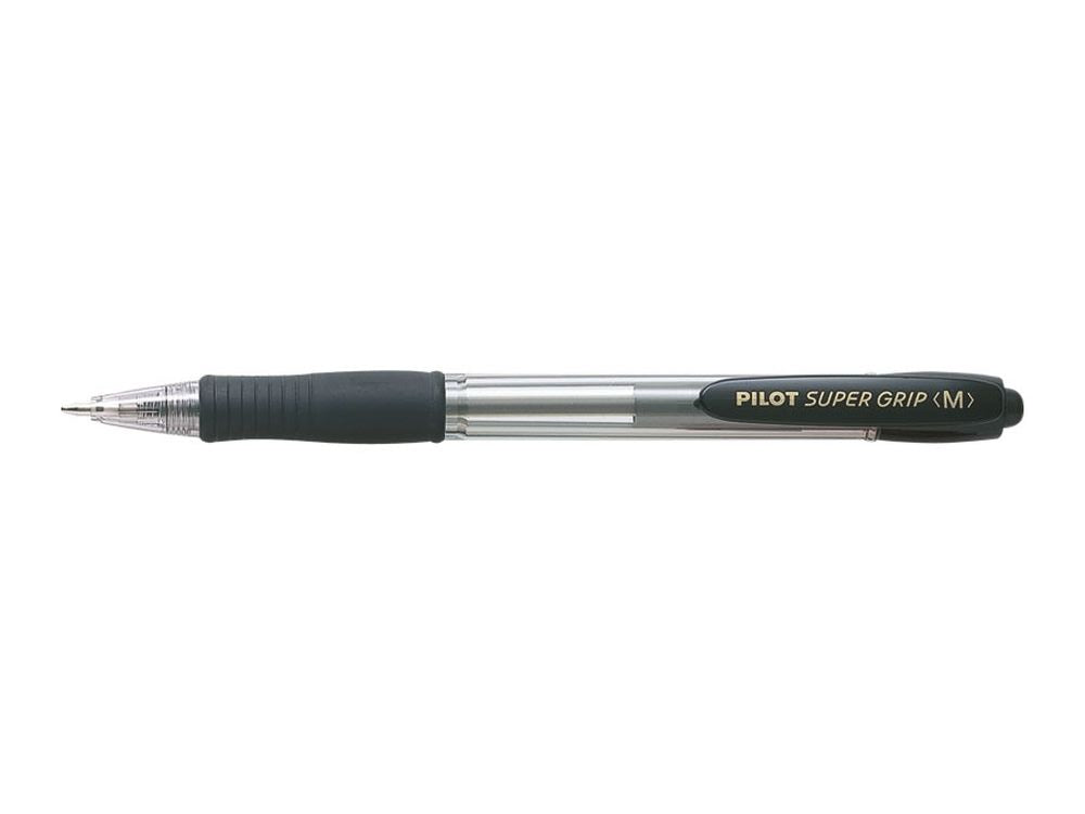 Kemični svinčnik Pilot Super Grip BPGP-10R-M, črn