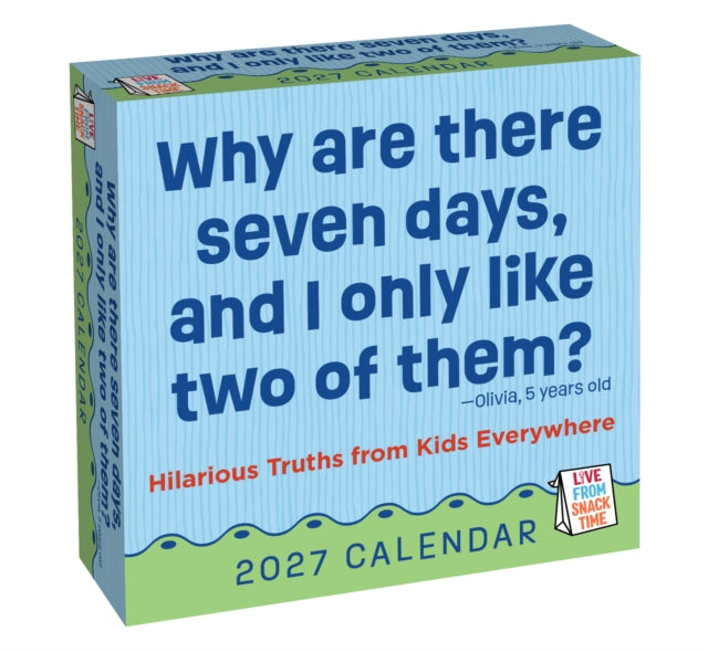 Live from Snack Time 2027 Day-to-Day Calendar