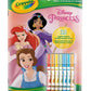 Pobarvanka z nalogami + flomastri Crayola, Disney Princess
