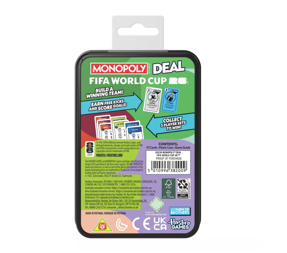 Družabna igra, Monopoly Deal FIFA World Cup – angleška izdaja
