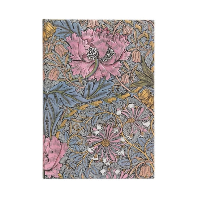 Morris Pink Honeysuckle (William Morris) Midi Lined Hardcover Journal