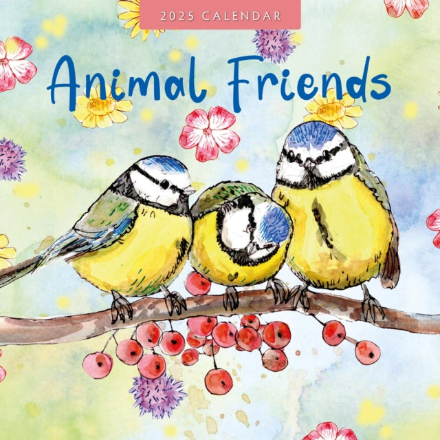 Animal Friends 2025 Square Wall Calendar