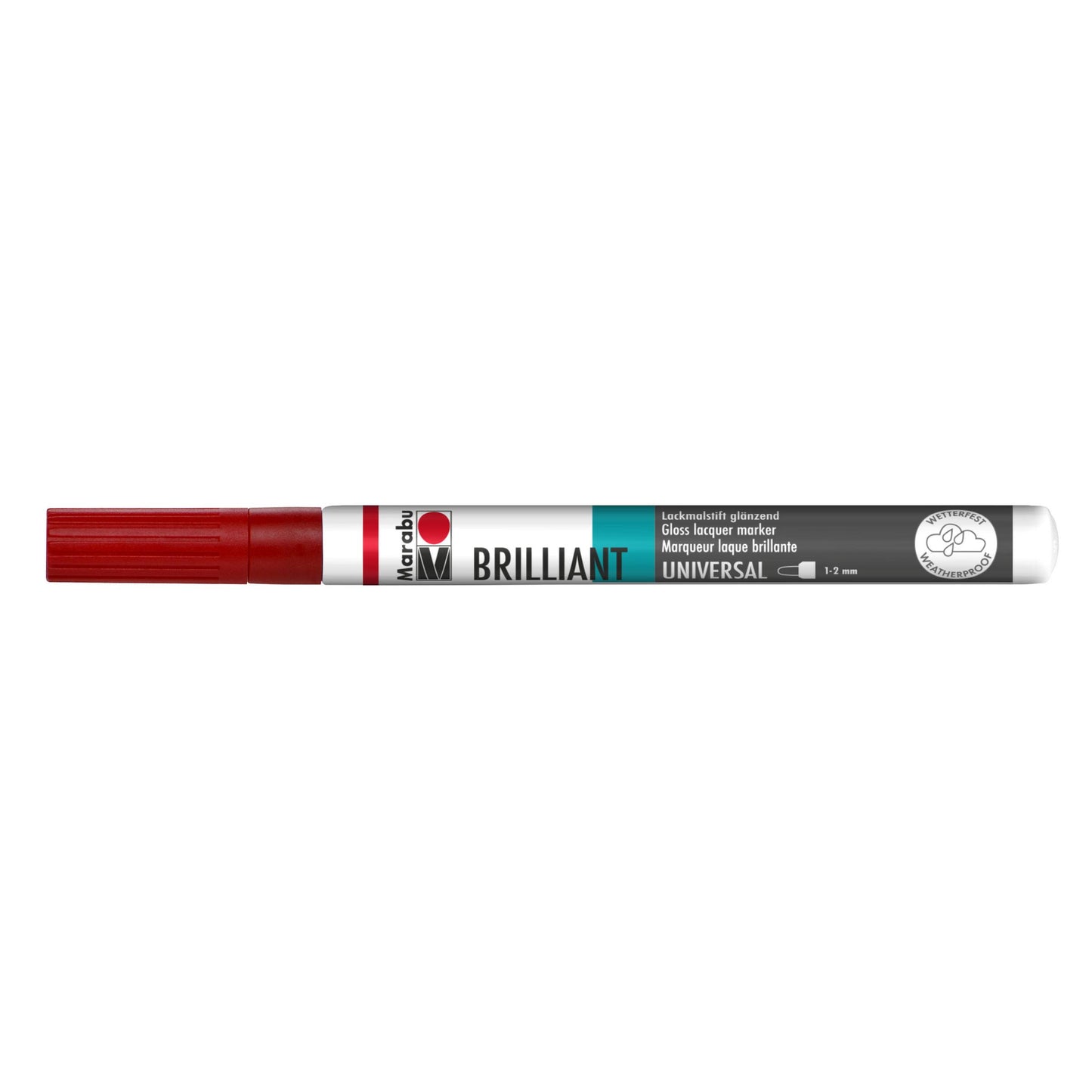 Marker Marabu Brilliant painter, češnjevo rdeča 125, 1-2 mm