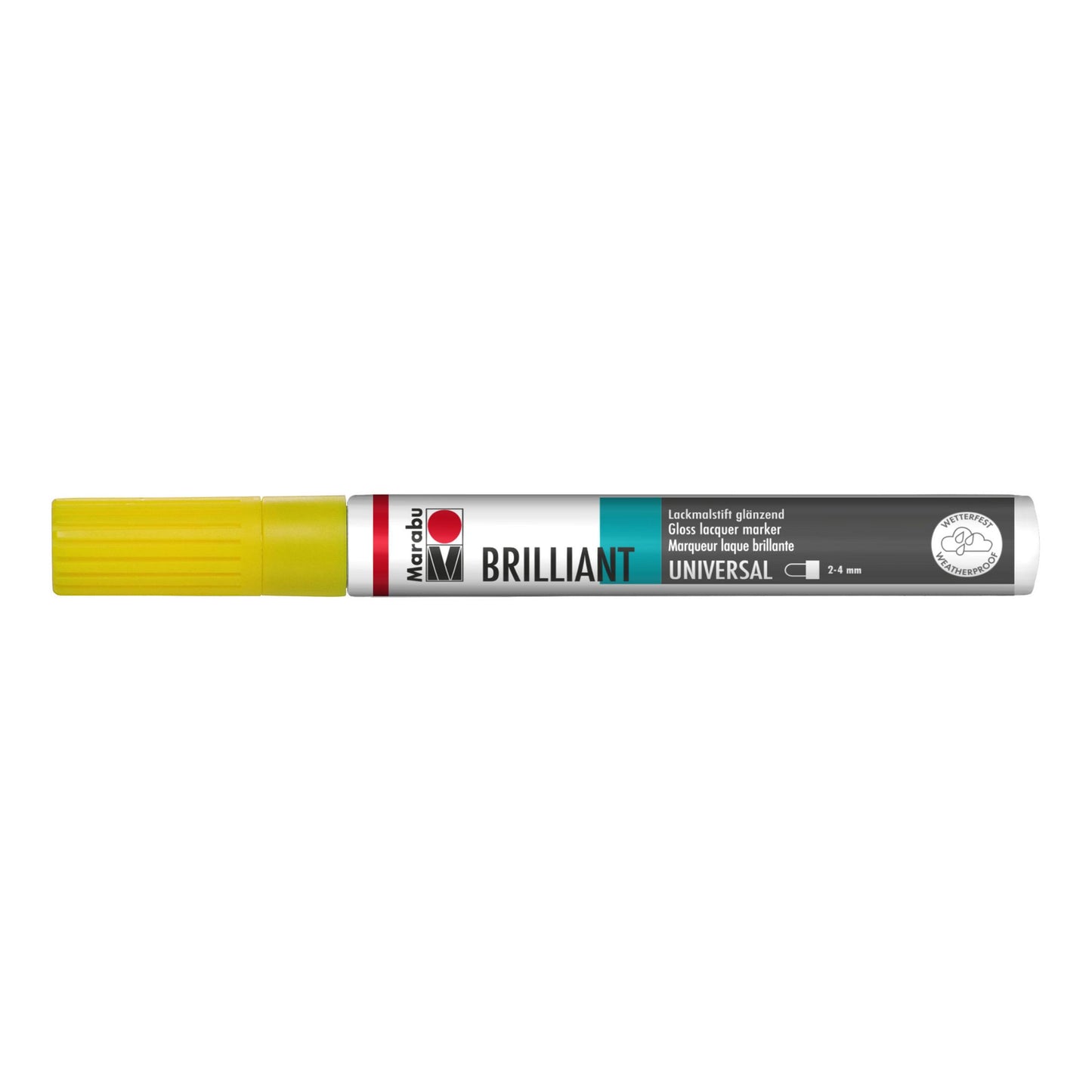 Marker Marabu Brilliant painter, sončno rumena 220, 2-4 mm