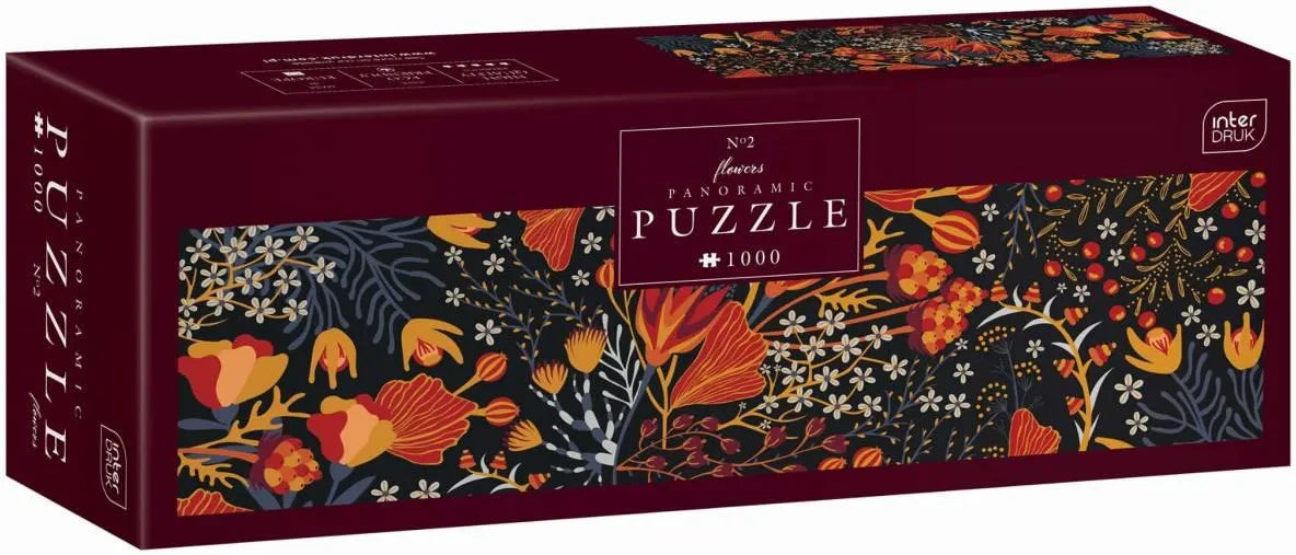 Puzzle Panoramic Flowers 2, 1000 kosov