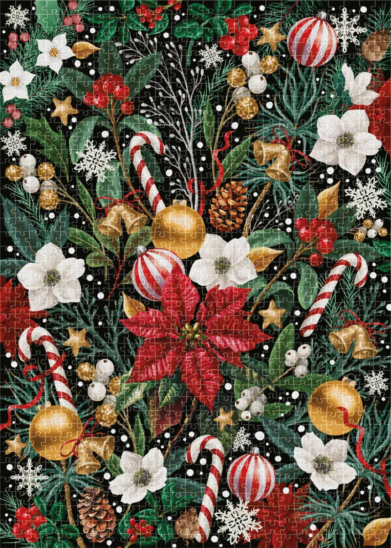Sestavljanka Interdruk Christmas Flowers 1, 1000 delov