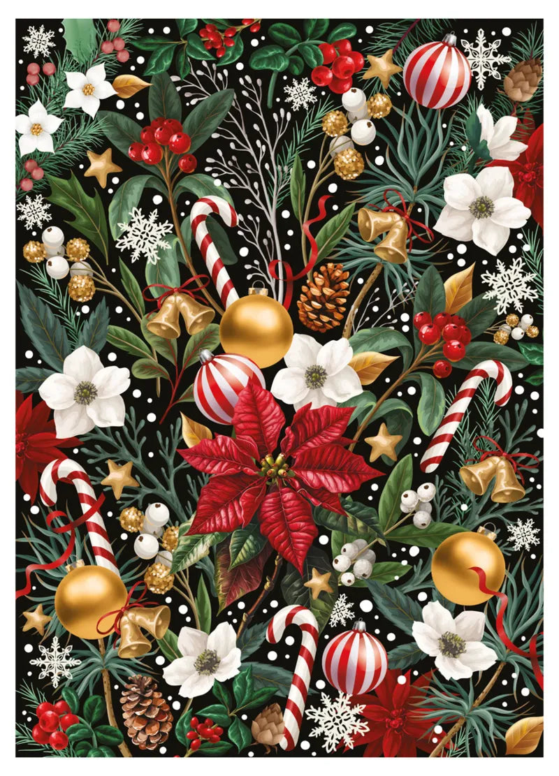 Sestavljanka Interdruk Christmas Flowers 1, 1000 delov
