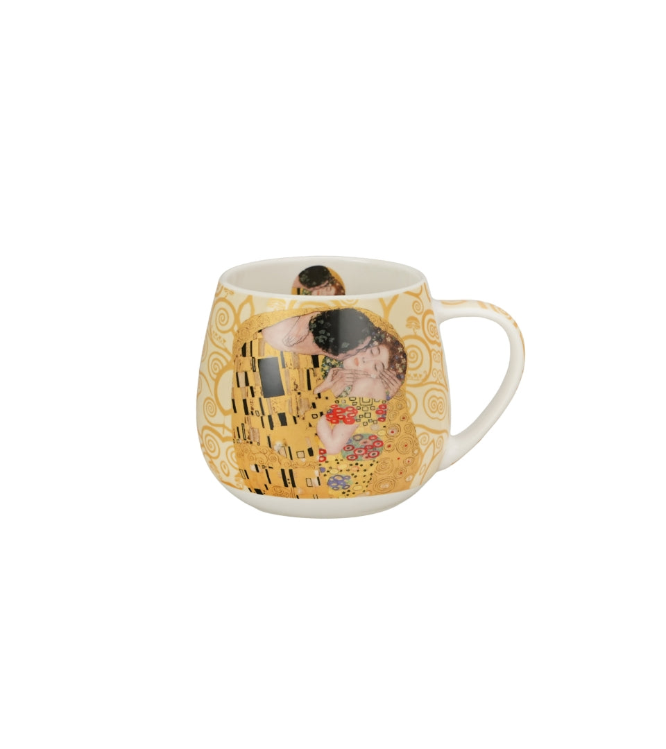 Skodelica Art Gallery, KLIMT KISS, bela