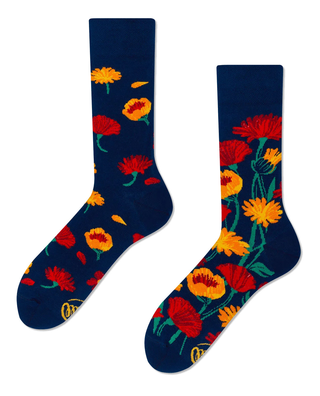 Nogavice Flower Power Navy, št. 43-46