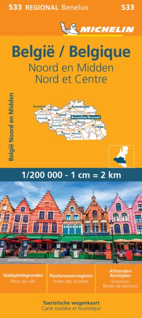 Belgium North & Central - Michelin Regional Map 533