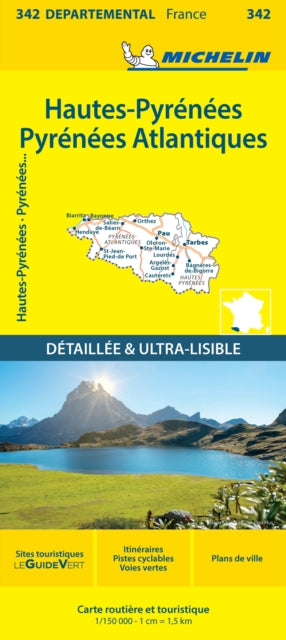 Hautes-Pyrenees Pyrenees-Atlantiques - Michelin Local Map 342