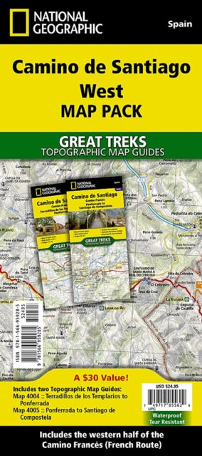 Camino de Santiago - Camino Frances West Map Pack Bundle