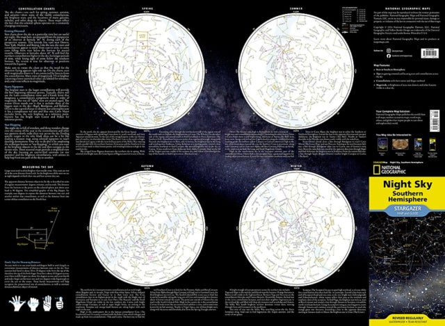 National Geographic Night Sky - Southern Hemisphere Map (Stargazer Folded)