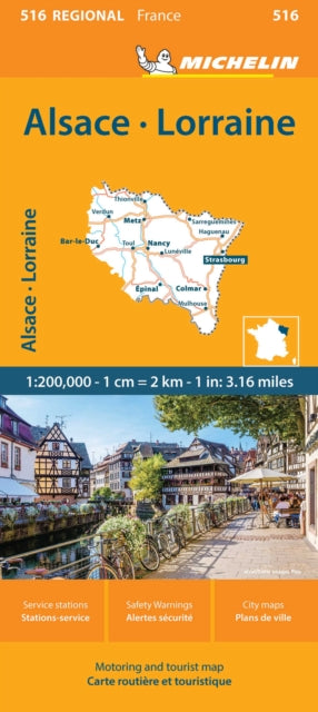 Alsace Lorraine - Michelin Regional Map 516