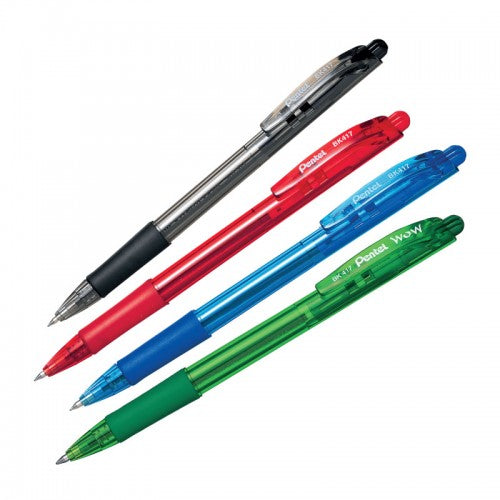 Kemični svinčnik Pentel BK417, rdeč