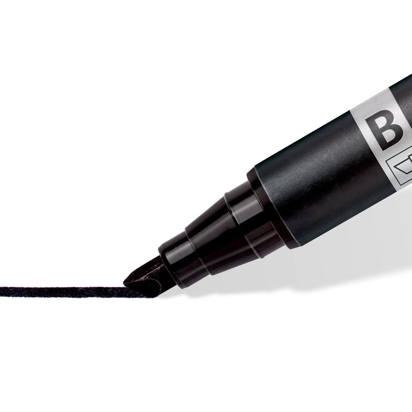 Marker Staedtler 348b-9 Lumocolor Duo, odrezana konica, črn