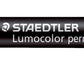 Marker Staedtler 348b-9 Lumocolor Duo, odrezana konica, črn