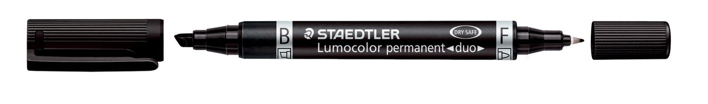 Marker Staedtler 348b-9 Lumocolor Duo, odrezana konica, črn
