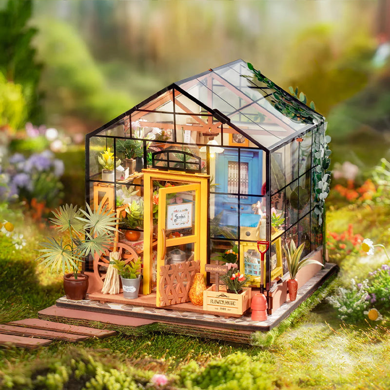 3D sestavljanka in držalo za knjige Book Nook, Cathy's Flower House