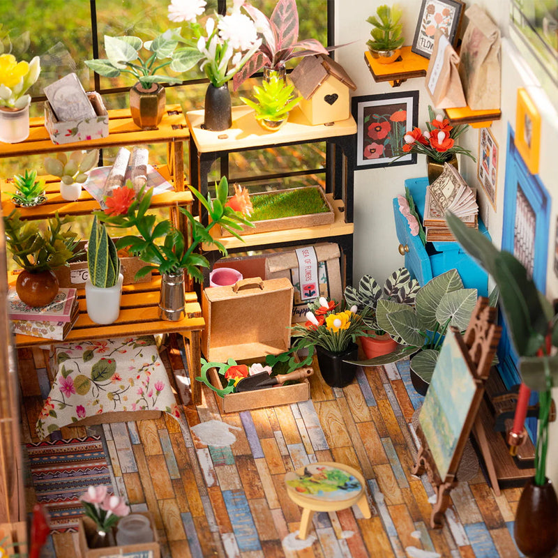 3D sestavljanka in držalo za knjige Book Nook, Cathy's Flower House