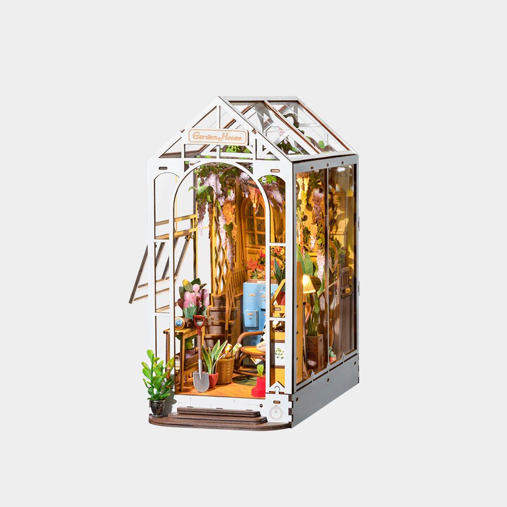 3D sestavljanka in držalo za knjige Book Nook, Garden House