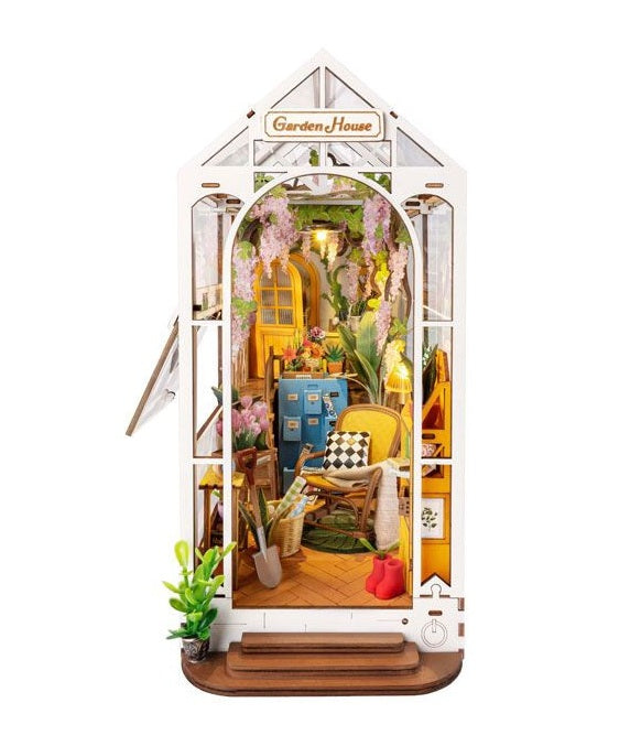 3D sestavljanka in držalo za knjige Book Nook, Garden House