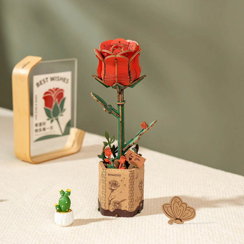 3D sestavljanka Red Rose